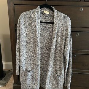 EUC LOFT Blue Marbled Long Cardigan Sweater XL